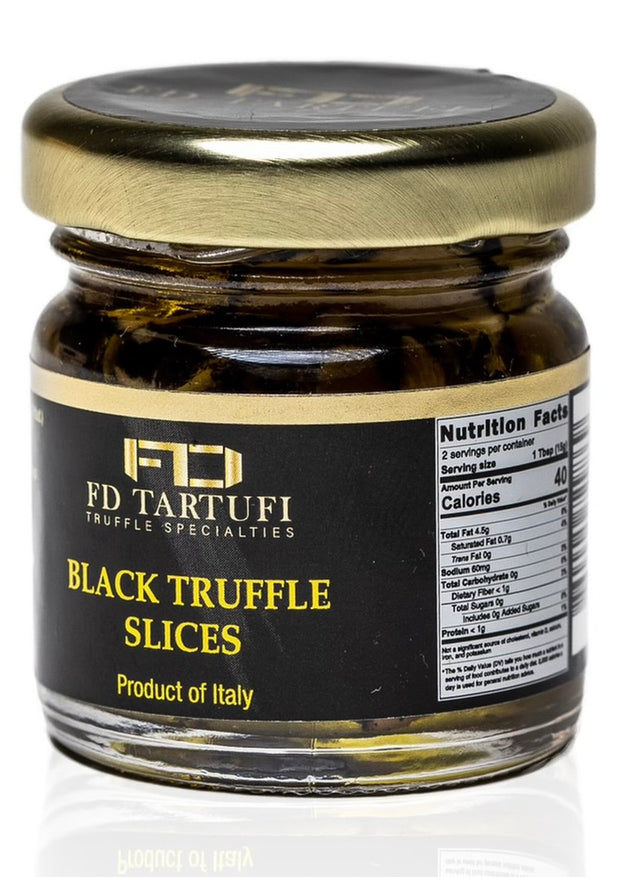 FD Tartufi Black Truffle Slices Carpaccio (30g) 1.05oz - M Fresco, Inc 
